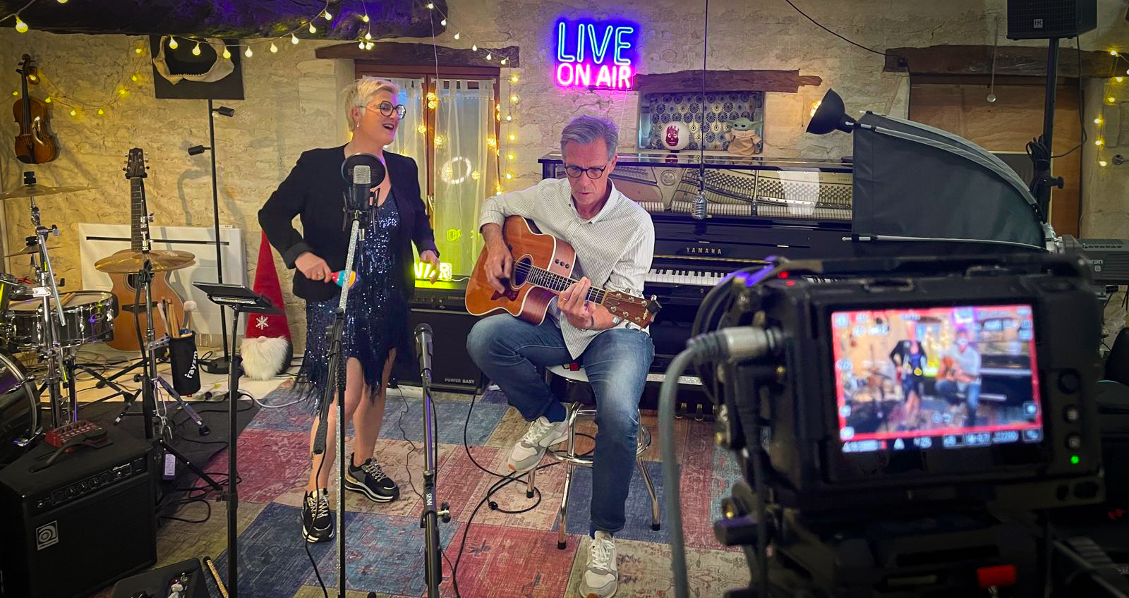 Captation vidéo d’un duo musical au studio Bessin Live Production